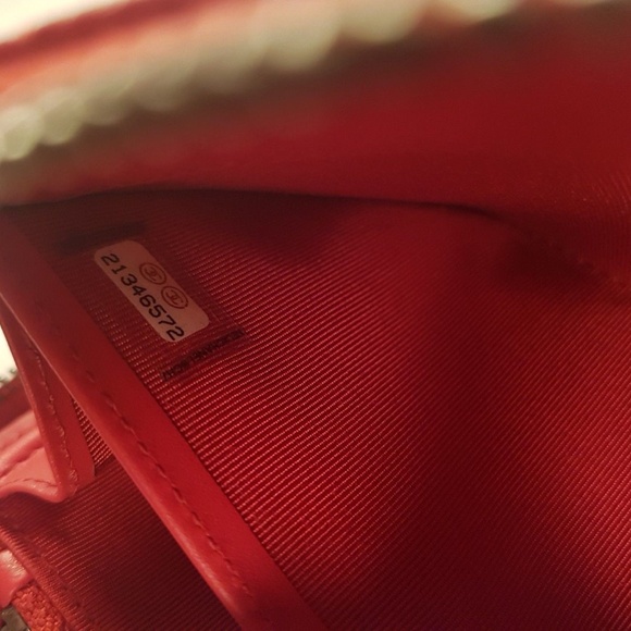 AUTH - Chanel Quilted Caviar Leather Zip around Long Wallet - Red - Good Used - Picture 14 of 16